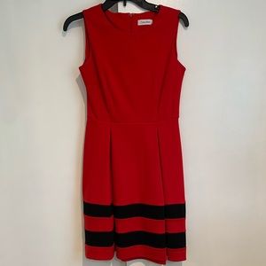 Red Calvin Klein dress